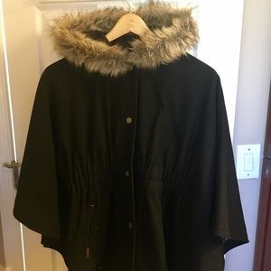 Black Poncho/Parka. Worn once, perfect condition!